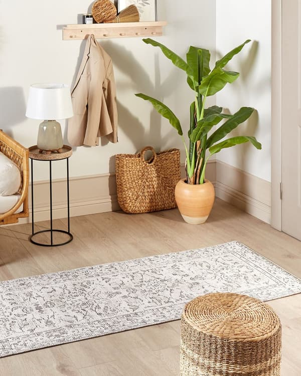 Bomullsteppe Beige Bomull 80 x 300 cm Gang Kjøkken Løperteppe Teppe Langt Orientalsk