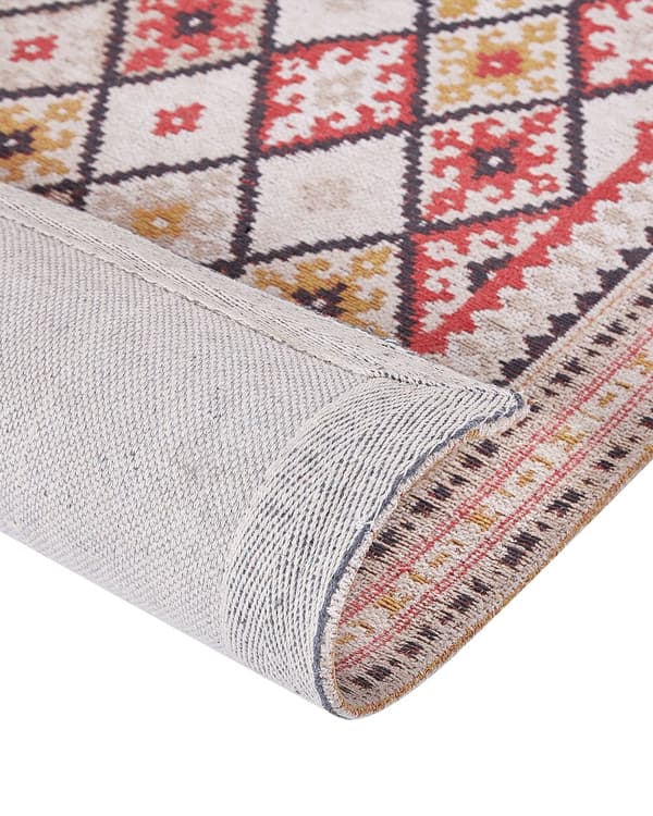 Gulvteppe Flerfarget Bomull 80 x 150 cm Moderne Geometrisk mønster Myk Hjemmeinnredning