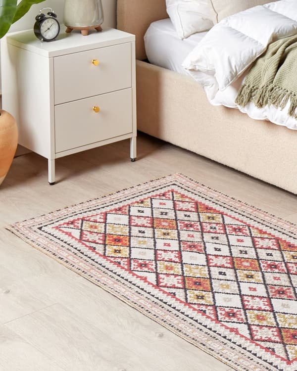 Gulvteppe Flerfarget Bomull 80 x 150 cm Moderne Geometrisk mønster Myk Hjemmeinnredning