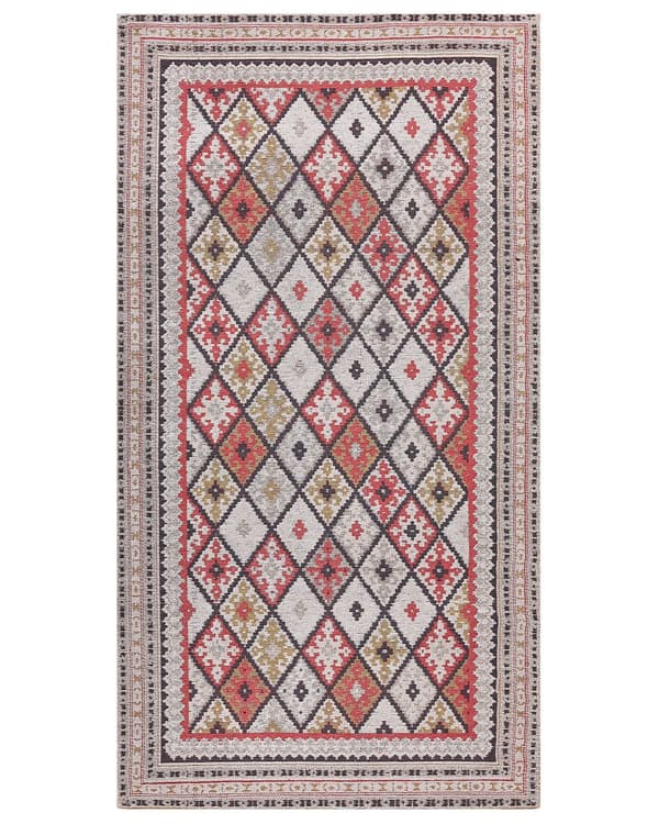 Gulvteppe Flerfarget Bomull 80 x 150 cm Moderne Geometrisk mønster Myk Hjemmeinnredning