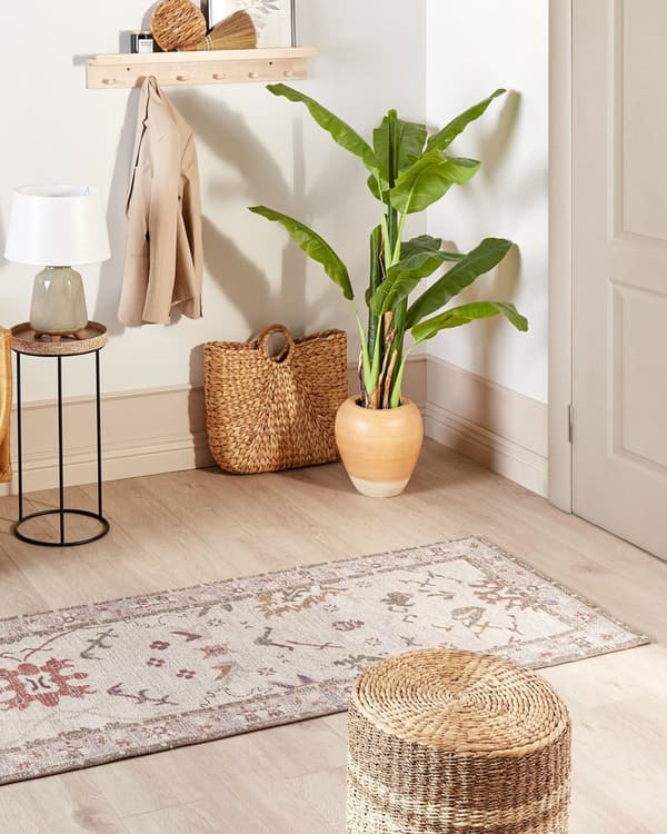 Løperteppe Beige Bomull 80 x 300 cm Gang Kjøkken Langt teppe