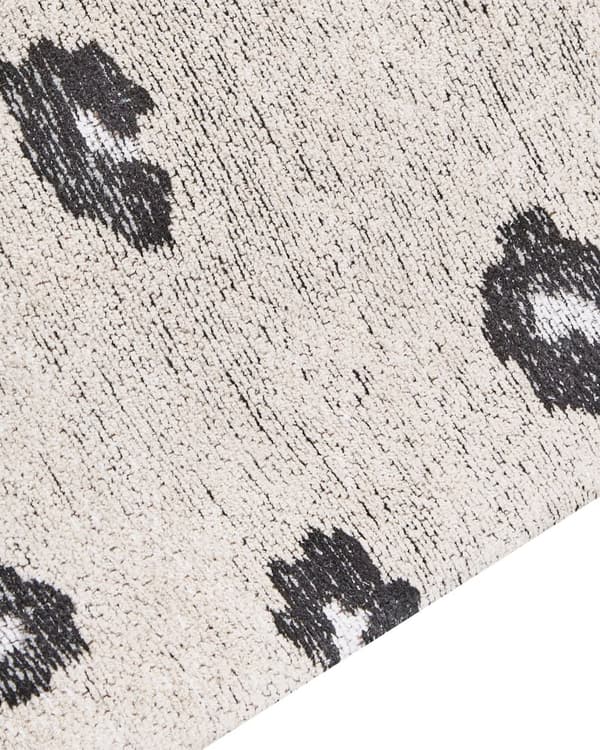 Teppe Beige Bomull 160 x 230 cm Dyremotiv Prikkete mønster Moderne Dekorativt Tilbehør Innredning Stue Soverom