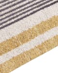 Miniatyrbilde 5 av 6: Teppe Gulvteppe Gul Svart Bomull 80 x 150 cm Flatvevd Jacquard Vevd Stripete mønster Boho Stue Soverom