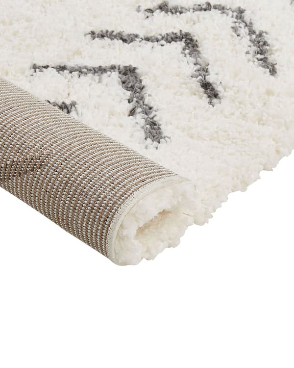 Teppe Beige Hvit 200 x 300 cm Lurvet Rektangulært Geometrisk mønster Boho Tradisjonell stil Stue Soverom