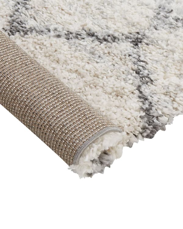 Teppe Beige Hvit 80 x 150 cm Lurvet Rektangulært Geometrisk mønster Boho Tradisjonell stil Stue Soverom