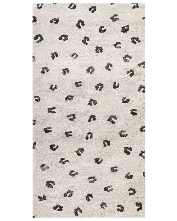 Teppe Beige Bomull 80 x 150 cm Dyremotiv Prikkete mønster Moderne Dekorativt Tilbehør Innredning Stue Soverom