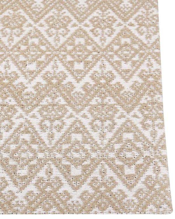Teppe Beige Jute 160 x 230 cm Flatvevd Geometrisk mønster Boho Stue Soverom