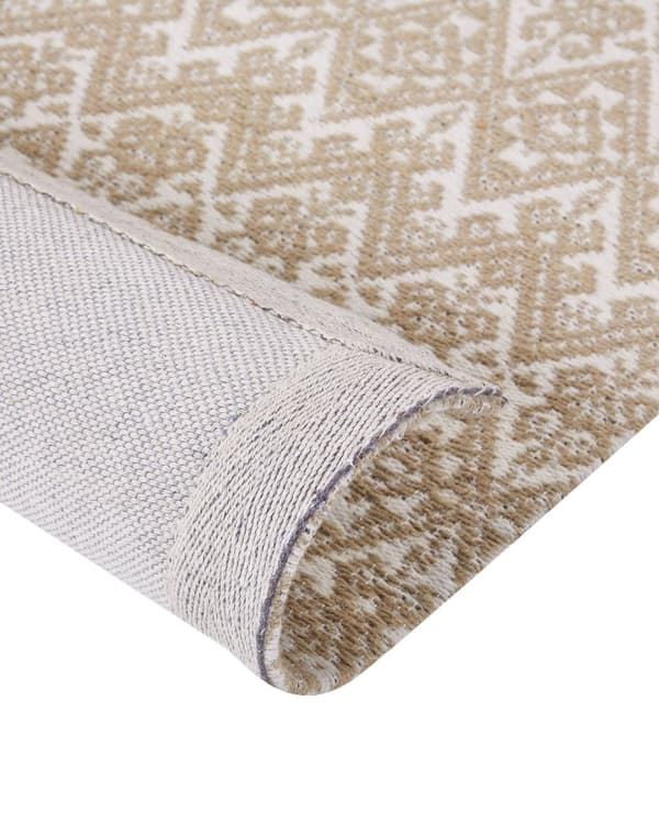 Teppe Beige Jute 160 x 230 cm Flatvevd Geometrisk mønster Boho Stue Soverom