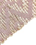 Miniatyrbilde 6 av 8: Gulvteppe Rosa og Beige Bomull Jute 80 x 150 cm Geometrisk Mønster Rustikk Boho