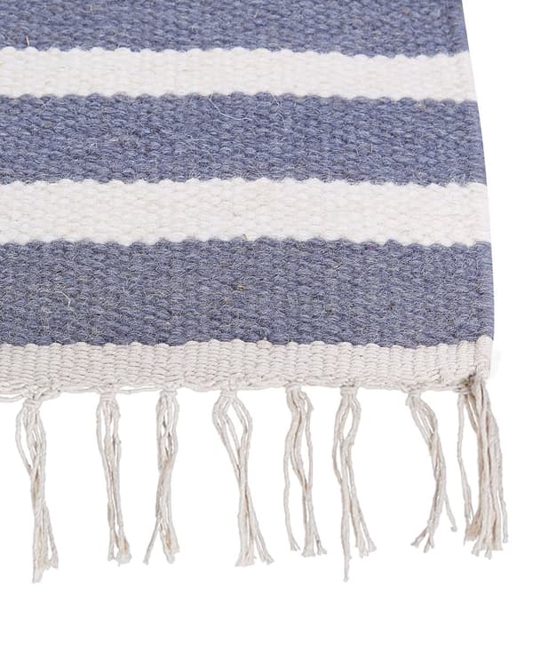 Gulvteppe Flerfarget Jute 80 x 150 cm Rektangulært Håndvevd med Dusker Moderne Design
