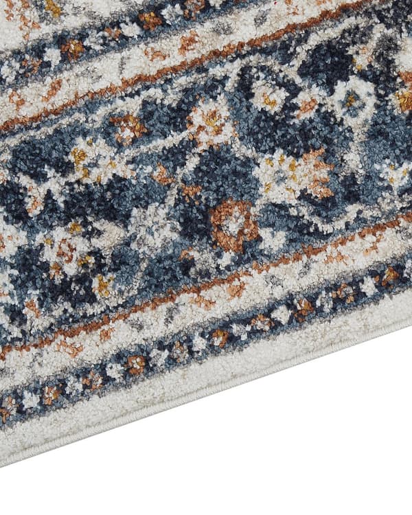 Matta Beige och Blå Polypropen Polyester 200 x 300 cm Orientaliskt Vintage Mönster Vardagsrum Tillbehör