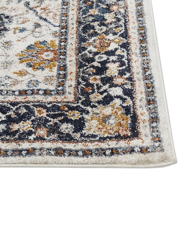 Matta Beige och Blå Polypropen Polyester 200 x 300 cm Orientaliskt Vintage Mönster Vardagsrum Tillbehör