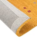 Pikkukuva 7 / 7: Matto keltainen villa 140 x 200 cm monivärinen käsin tuftattu geometrinen kuvio Gabbeh boho-tyyli