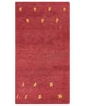 Pikkukuva 4 / 7: Matto punainen villa 80 x 150 cm keltainen eläinkuviointi käsin tuftattu Gabbeh boho-tyyli