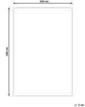 Pikkukuva 3 / 7: Matto punainen villa 200 x 300 cm keltainen eläinkuviointi käsin tuftattu Gabbeh boho-tyyli