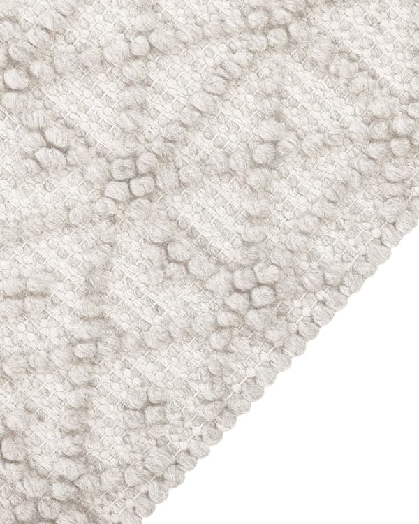 Matto vaalea beige polyesteri 160 x 230 cm geometrinen kuvio hapsut boho-tyyli