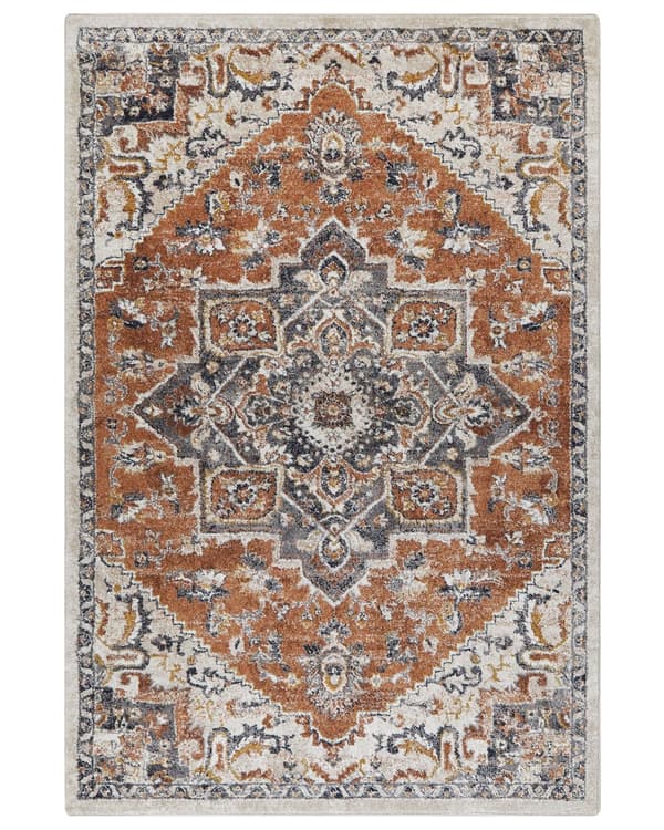 Matta Beige 200 x 300 cm Orientalisk Sliten Vardagsrum Sovrum