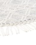 Miniatyrbilde 5 av 6: Teppe Grå Off White Ull Polyester ø 140 cm Håndvevd Dusker Geometrisk mønster Tilbehør Dekorasjon Stue Soverom