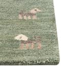 Pikkukuva 4 / 6: Matto vihreä villa 140 x 200 cm eläinkuviot käsin tuftattu perinteinen Gabbeh boho-tyyli
