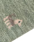 Pikkukuva 5 / 6: Matto vihreä villa 140 x 200 cm eläinkuviot käsin tuftattu perinteinen Gabbeh boho-tyyli