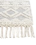 Pikkukuva 4 / 6: Matto beige harmaa 160 x 230 cm villa polyesteri puuvilla geometrinen kuvio hapsut suorakulmio