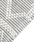Pikkukuva 5 / 6: Matto beige harmaa 160 x 230 cm villa polyesteri puuvilla geometrinen kuvio hapsut suorakulmio
