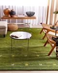 Miniatyrbillede 2 af 7: Gabbeh Tæppe Grøn Uld 200 x 300 cm håndtuftet westernmotiv Rustikt moderne design