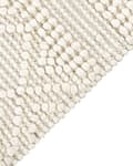 Miniatyrbillede 5 af 6: Gulvtæppe Beige Uld 160 x 230 cm Fladvævet Uldtæppe Moderne Design Luv Tæppe under Sofabord til Værelse Indretning
