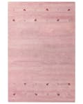 Miniatyrbilde 4 av 7: Ull gulvteppe rosa 200 x 300 cm Gabbeh håndtuftet westernmotiv rustikk moderne design
