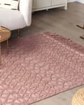 Miniatyrbilde 2 av 7: Teppe Rosa Ull Polyester 160 x 230 cm Dusker Geometrisk mønster Boho Moderne Tilbehør Dekorasjon Stue Soverom