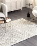 Miniatyrbilde 2 av 7: Teppe Lys Beige Ull Polyester 160 x 230 cm Dusker Geometrisk mønster Boho Moderne Tilbehør Dekorasjon Stue Soverom
