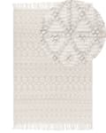 Miniatyrbilde 1 av 7: Teppe Lys Beige Ull Polyester 160 x 230 cm Dusker Geometrisk mønster Boho Moderne Tilbehør Dekorasjon Stue Soverom