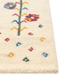 Miniatyrbild 4 av 6: Matta Gabbeh Beige Ull 140 x 200 cm Blommigt Mönster Djurmönster Handtuftad Vardagsrum Sovrum Traditionell Bohemisk