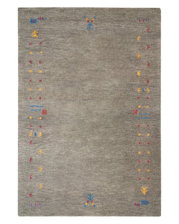 Gabbeh Matta 140 x 200 cm Rektangulär Flerfärgad Geometriskt Mönster Handtuftad Bohemisk Stil Vardagsrum Sovrum Barnrum