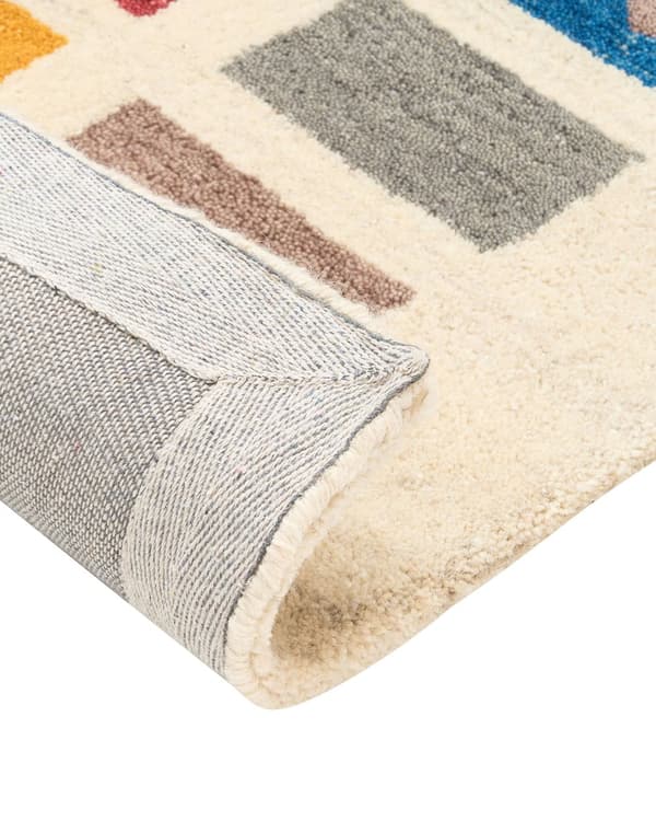 Gabbeh Matta Flerfärgad Ull 160 x 230 cm Tjock Tät Lugg Etniskt Rustikt Mönster Stuga Bondgård Stil