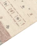Miniatyrbilde 5 av 7: Teppe Beige og Brun Ull 160 x 230 cm Gabbeh Rektangulært Geometrisk Mønster Hånd Tufted Boho Stil Stue Soverom Barnerom