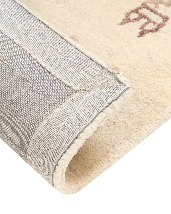 Teppe Beige Ull 160 x 230 cm Gabbeh Blomstermønster Dyremønster Håndtuftet Stue Soverom Tradisjonell Boho