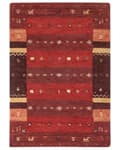 Miniatyrbild 4 av 7: Gabbeh Matta Röd Ull 160 x 230 cm Tjock Tät Lugg Traditionellt Rustikt Mönster Stuga Bondgård Stil