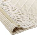 Miniatyrbild 6 av 6: Matta Beige Ull 160 x 230 cm med Tofsar Handvävd Vardagsrum Sovrum Bohemisk Modern