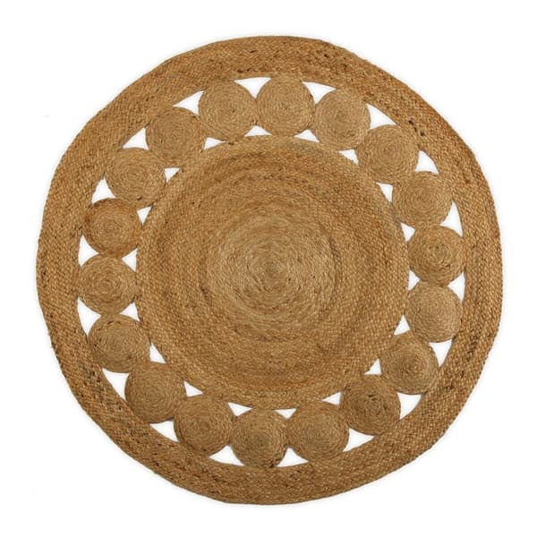 Matta Versa Ø 120 cm Cirklar Rattan Jute