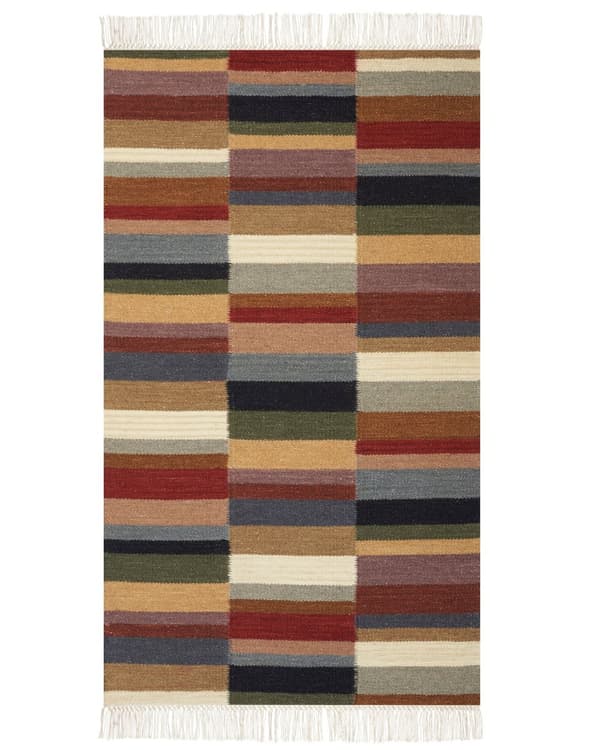Matto monivärinen 80 x 150 cm villa Kelim hapsut suorakulmio käsintehty itämainen boho