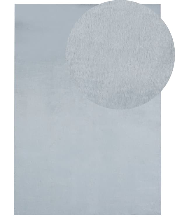 Matto mintunharmaa 160 x 230 cm jäniksen tekoturkis pörröinen suorakulmio pitkänukkainen moderni