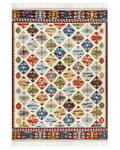 Pikkukuva 4 / 7: Matto monivärinen 200 x 300 cm villa puuvilla Kelim itämainen kuvio hapsut käsintehty boho