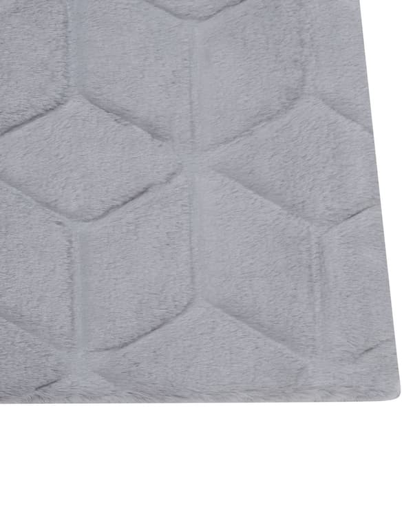 Fluffy Gulvtæppe Grå Pels 160 x 230 cm Blødt Luv Tæppe til Soveværelse Moderne Pelstæppe Tilbehør til Stuen Ryatæppe Tæppe under Sofabord