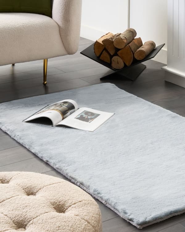 Fluffy Gulvtæppe Grøn Pels 80 x 150 cm Blødt Luv Tæppe til Soveværelse Moderne Pelstæppe Tilbehør til Stuen Ryatæppe Dekoration