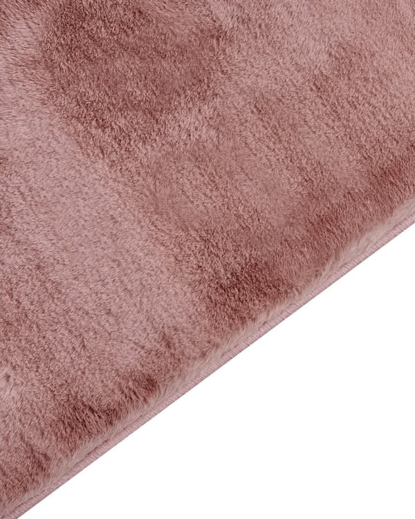 Fluffy Gulvtæppe Lyserød Pels 80 x 150 cm Blødt Luv Tæppe til Soveværelse Moderne Pelstæppe Tilbehør til Stuen Ryatæppe Dekoration