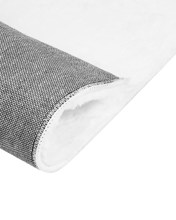 Fluffy Gulvtæppe Hvidt Pels 80 x 150 cm Blødt Luv Tæppe til Soveværelse Moderne Pelstæppe Tilbehør til Stuen Ryatæppe Dekoration
