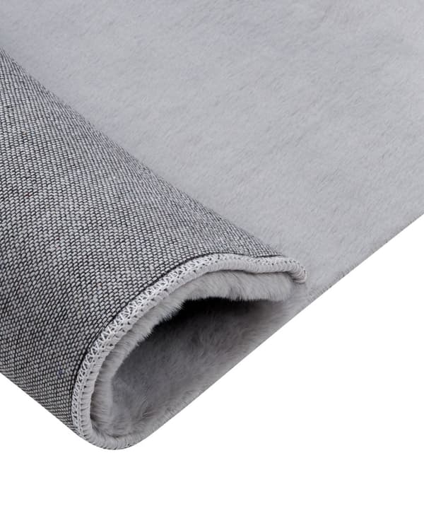 Fluffy Gulvtæppe Grå Pels 80 x 150 cm Blødt Luv Tæppe til Soveværelse Moderne Pelstæppe Tilbehør til Stuen Ryatæppe Dekoration