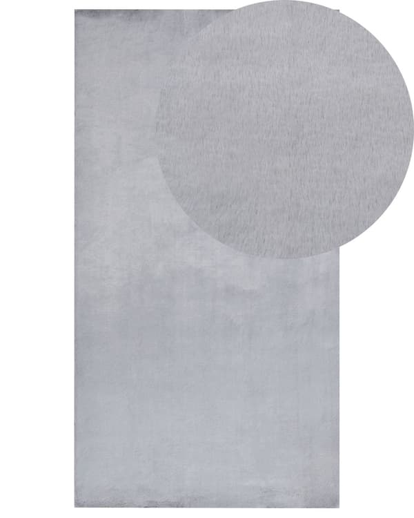 Fluffy Gulvtæppe Grå Pels 80 x 150 cm Blødt Luv Tæppe til Soveværelse Moderne Pelstæppe Tilbehør til Stuen Ryatæppe Dekoration