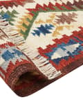 Pikkukuva 7 / 7: Matto monivärinen 160 x 230 cm villa puuvilla hapsut itämainen kuvio Kelim käsintehty boho